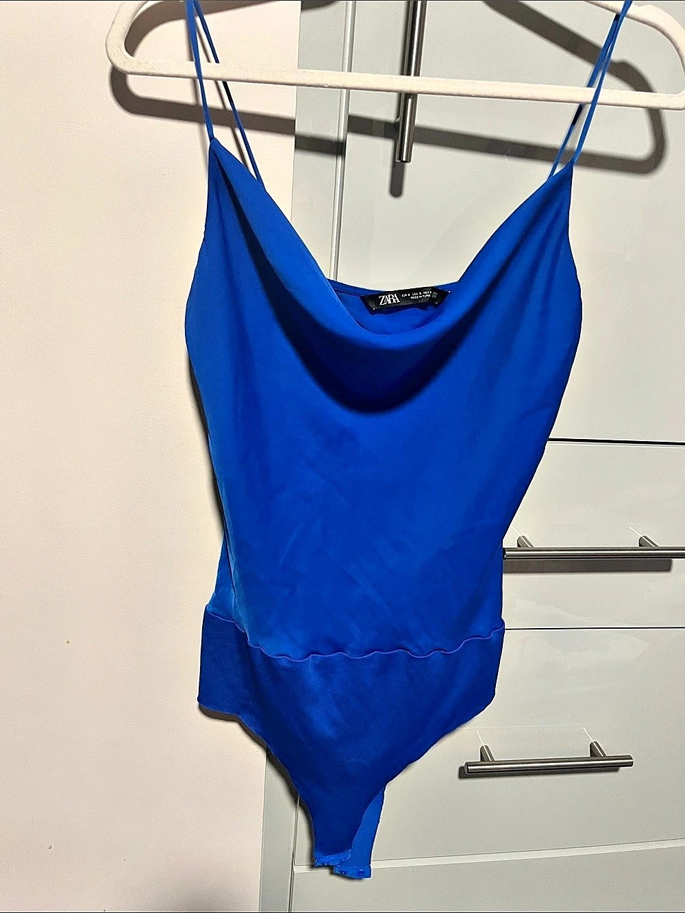 Zara Blue One-Piece Swimsuit Size Small Like New